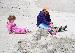 Playing on Assateague Beach