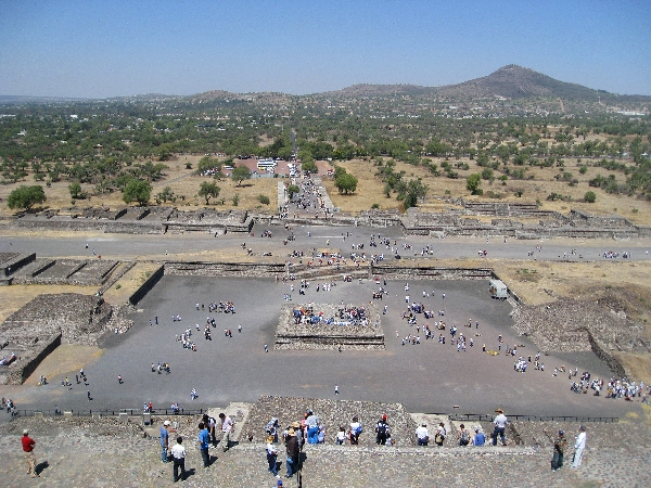 Looking down from the second level