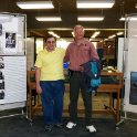 Greg and his exhibit on World War II Fighter Pilots on display in the Brockport College Library