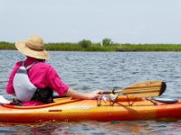20160709 125503 Shannon paddles by the egret