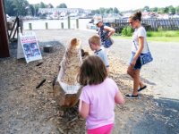 20160722 102830 Working on a dugout canoe at the boat yard