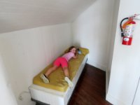 20160722 104142 Amber tries out a lighthouse bed